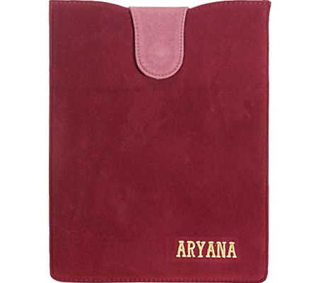Aryana Ella-1-Red Chic Basic Red Suede Flap Closure Essential Ipad Cover