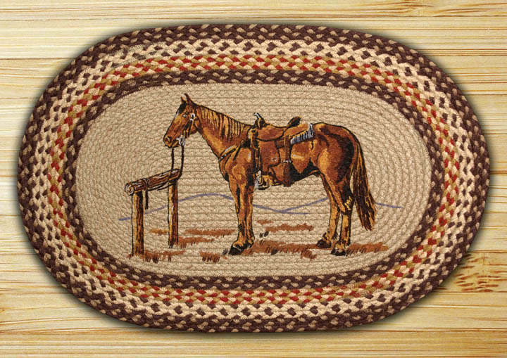 Capitol Earth Rugs Inc Earth Rugs 65-129H Horse Oval Patch