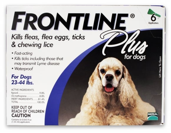 Merial 004FLTSP6-23-44 Frontline Plus Flea &amp; Tick for Dogs 23-44 lbs  6 Month