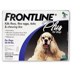 Merial FRONTLINE® Plus for Dogs Flea and Tick Treatment (Medium Dog, 23-44 lbs.) 6 Doses (Blue Box)