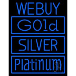 The Sign Store Everything Neon N105-2585 We Buy Gold Silver Platinum LED Neon Sign 19 x 15 - inches
