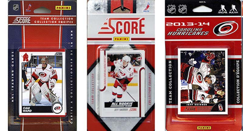 CandICollectables HURRICANES313TS NHL Carolina Hurricanes 3 Different Licensed Trading Card Team Sets