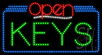 The Sign Store Everything Neon L100-5935 Keys Open Animated LED Sign 20