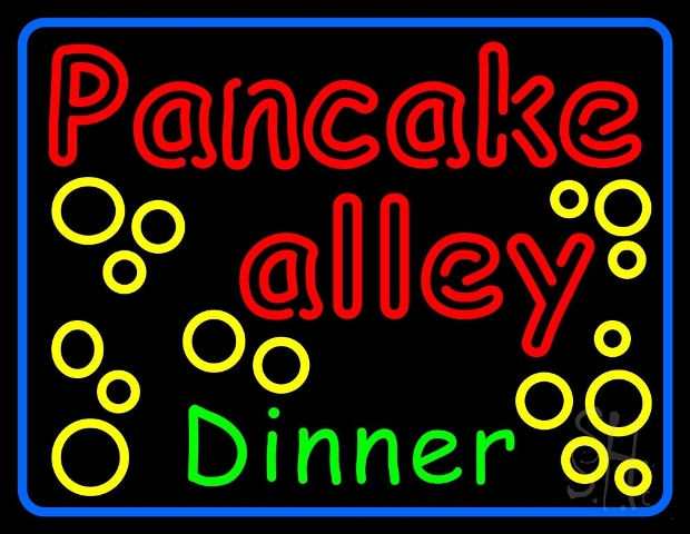 The Sign Store Everything Neon N105-4698 Pancake Alley Dinner LED Neon Sign 15 x 19 - inches