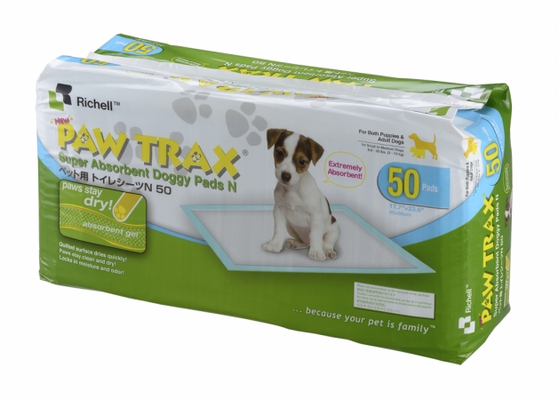 Richell USA 94542 Paw Trax Doggy Pads - 50Cnt - White