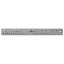 Business Source BSN32361 Stainless Steel Ruler- 12 in. L- Nonskid- Silver