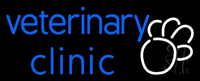 The Sign Store Everything Neon N105-3043 Veterinary Clinic LED Neon Sign 10 x 24 - inches