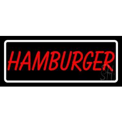The Sign Store Everything Neon N105-4558 Hamburger With Border LED Neon Sign 6 x 15 - inches