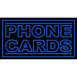 The Sign Store Everything Neon N105-3678 Blue Phone Cards LED Neon Sign 13 x 24 - inches