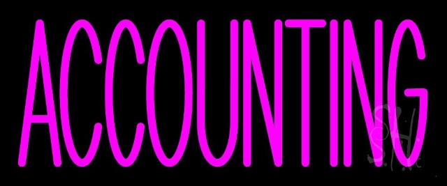 The Sign Store Sign Store N105-3982-clear 24 x 1 x 10 in. Accounting Neon Sign - Pink