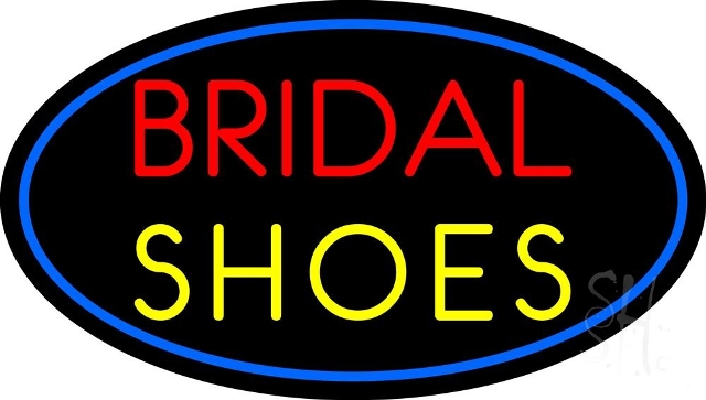 The Sign Store Sign Store N105-4945-clear 30 x 1 x 17 in. Oval Bridal Shoes Neon Sign - Red- Yellow And Blue