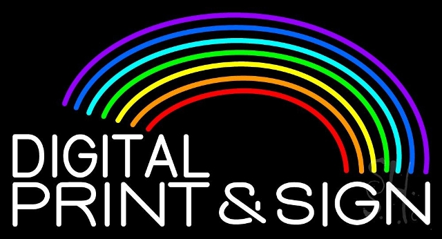 The Sign Store Sign Store N105-3820-clear 37 x 1 x 20 in. Digital Print And Sign Neon Sign - Multi Colors