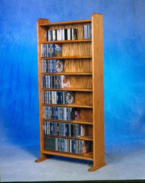 Wood Shed 802 Solid Oak 8 Shelf CD Cabinet