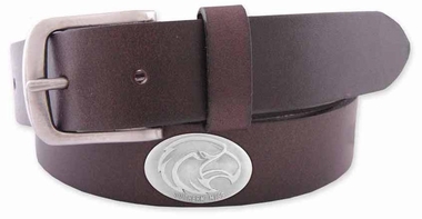 ZeppelinProducts SMS-BOLP-BRW-36 Southern Miss Concho Brown Leather Belt- 36 Waist