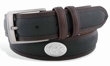 ZeppelinProducts SMS-BBLPS-BLK-34 Southern Miss Concho Two Tone Leather Belt- 34 Waist