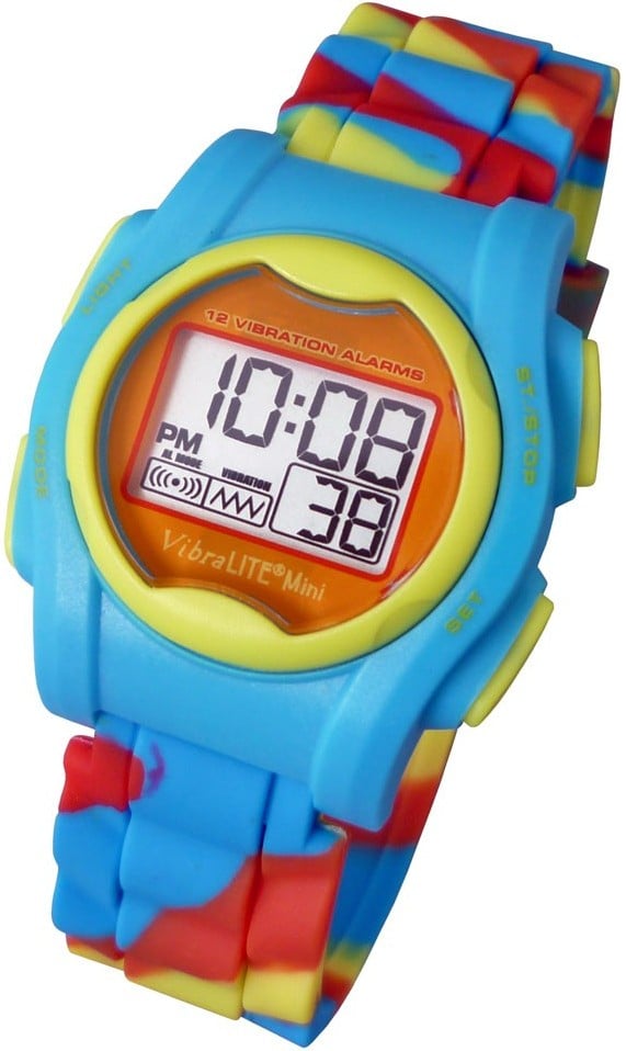 Harris Communications HarrisCommunications GAD-VMSMCGlobal Vibra Lite Mini Vibrating Watch with Multicolor Silicone Band