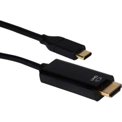 QVS USBCHD-10 10 ft. USB-C-Thunderbolt 3 to HDMI Ultra HD Video Converter Cable