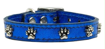 Mirage Pet Products 83-19 26BLM Metallic Paw Leather  BlueMTL 26