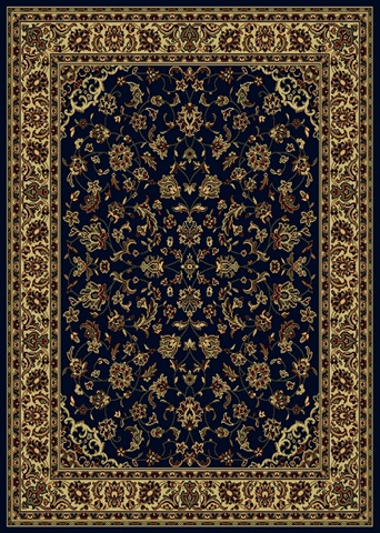 Radici USA Radici 953-1341-NAVY Castello Rectangular Navy Blue Traditional Italy Area Rug- 5 ft. 5 in. W x 7 ft. 7 in. H