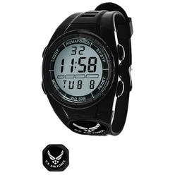 Aquaforce 50D Combat Multi Function Black Strap Black Case Digital Watch with Black Dial