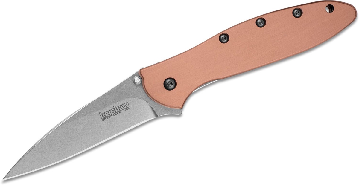 Kershaw 4019803 3 in. Leek Assisted Blade with Copper Handle