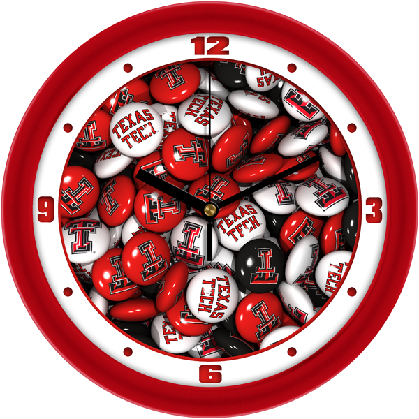 Suntyme Suntime ST-CO3-TTR-CANCLOCK Texas Tech Red Raiders - Candy Wall Clock
