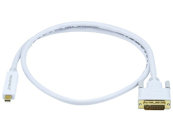 Monoprice 5998 3 ft. 32AWG Mini Display Port to DVI Cable - White