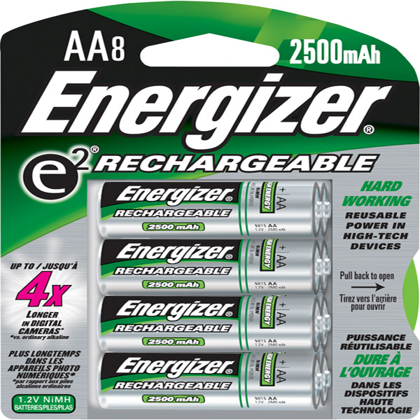 Energizer NH15BP-8 Rechargeable AA NiMH Batteries