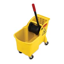 Rubbermaid Commercial Products RCP738000YL Mop Bucket Combination- 31 Quart- 13-.25in.x22-.63in.x32-.25in.- YW