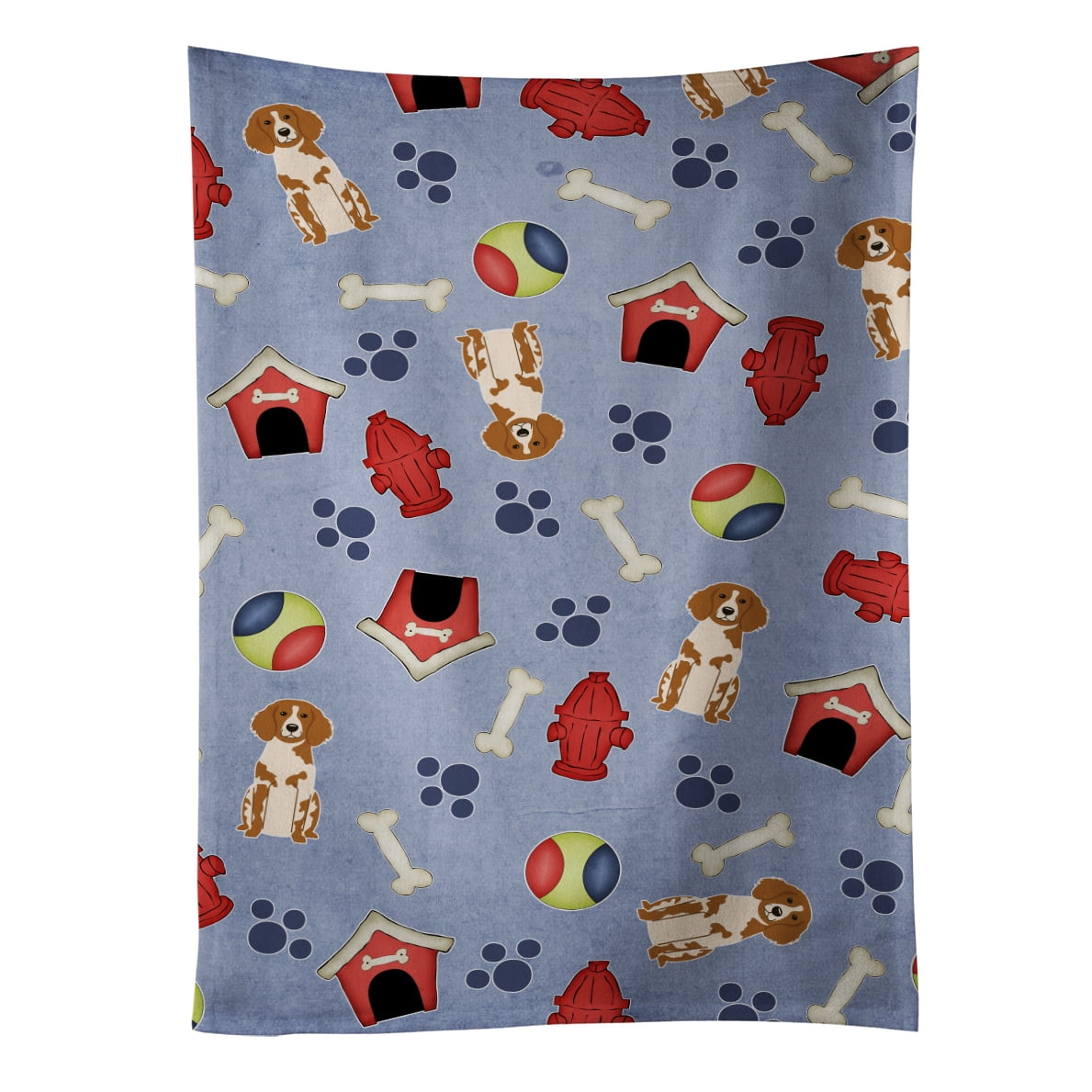 Caroline's Treasures "Caroline's Treasures BB2685KTWL Dog House Brittany Spaniel Kitchen Towel, 25"" x 15"", Multicolor"