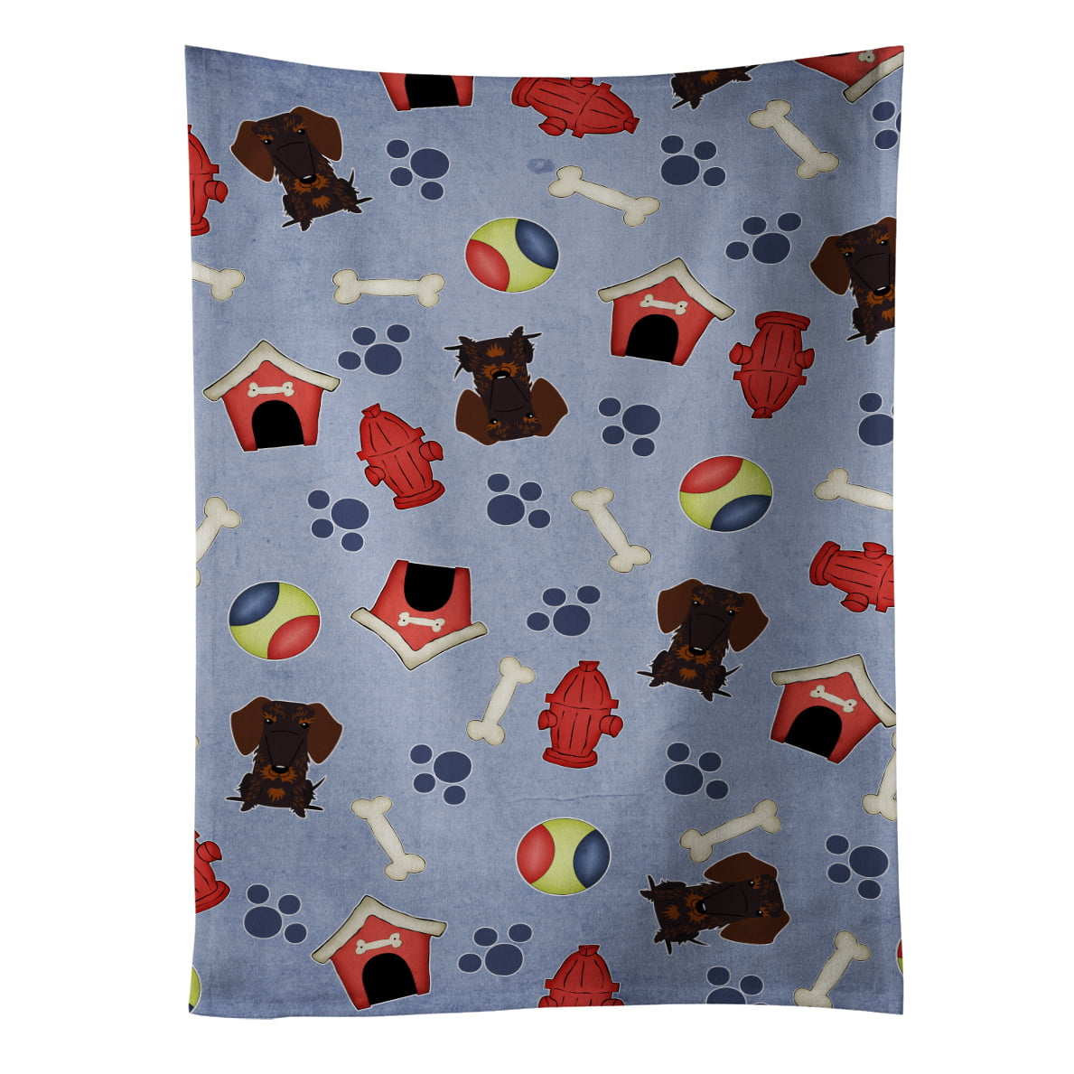 Caroline's Treasures "Caroline's Treasures BB2742KTWL Wire Haired Dachshund Chocolate Kitchen Towel, 25"" x 15"", Multicolor"