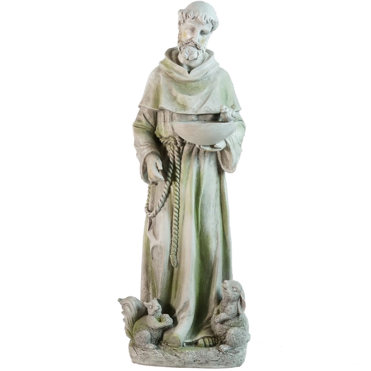 Northlight 32588592 23.5 in. Standing Religious St. Francis of Assisi Bird Feeder Outdoor Garden Statue