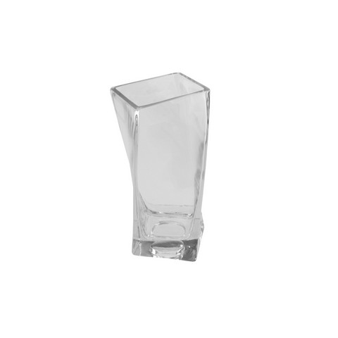 Northlight 4.25 in. Dual Purpose Twisted Rectangular Transparent Glass Tea Light Candle Holder