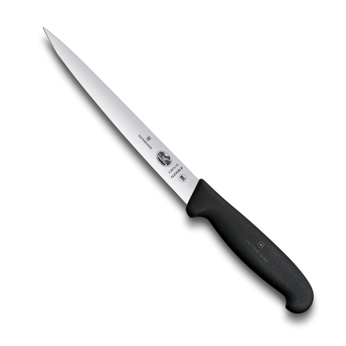 Swiss Arms Swiss Army Brands VIC-40715 2019 7 in. Victorinox Kitchen Fibrox Pro Fillet Straight, Flexible Blade, Black