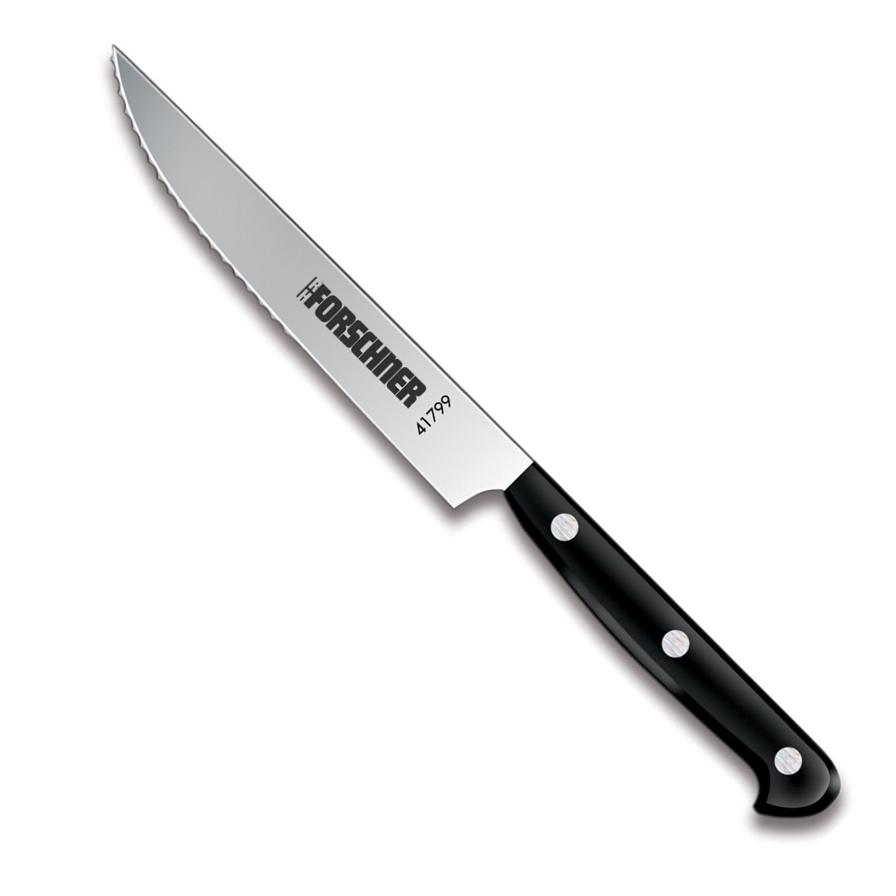 Swiss Arms Swiss Army Brands VIC-41799 2019 5 in. Victorinox Kitchen Steak with Serrated&#44; Full Tang&#44; Pointed & Stamped Forschner Bl