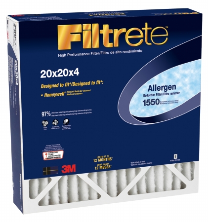 3M DP02DC-4 20 in. X 20 in. X 4 in. Allergen Reduction Filters 1550 Pack Of 4