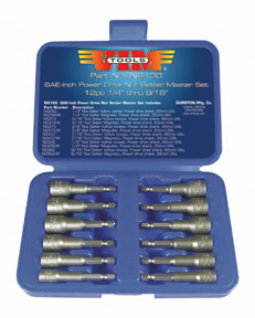 VIM Tools NS100 Sae - Inch Nut Setter Kit 0.25 in. thru 0.56 in.&#44; 65 MM long