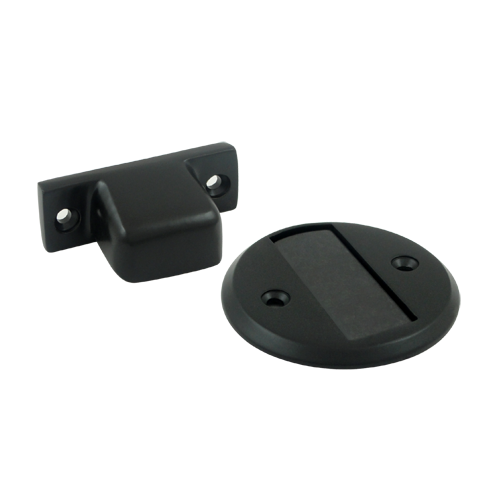 Deltana MDHF25U19 Magnetic Door Holder Flush 2.5 in. Diameter- Black - Solid