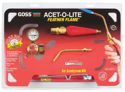 Goss 328-KA-1H Feather Flame Air-Acetylene Torch Outfits Kit