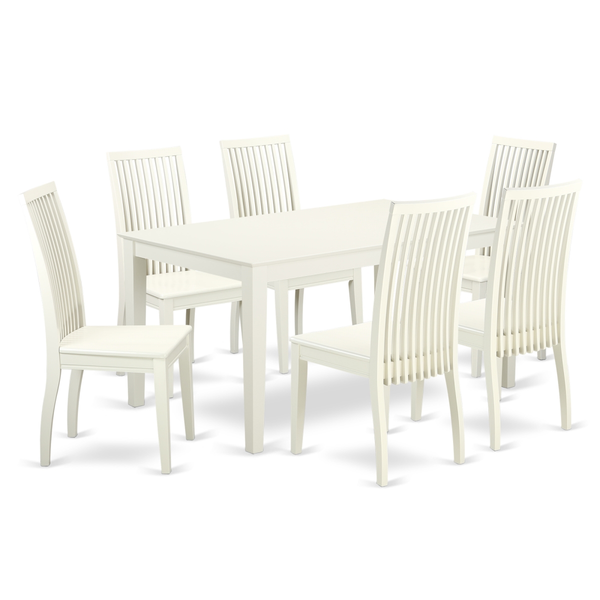 East West Furniture CAIP5-MAH-W 5 Piece Dining Table Set