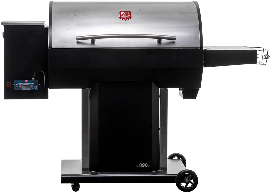 USSC Grills USG890SS 890 sq in. Stainless Steel Wood Pellet Grill & Smoker
