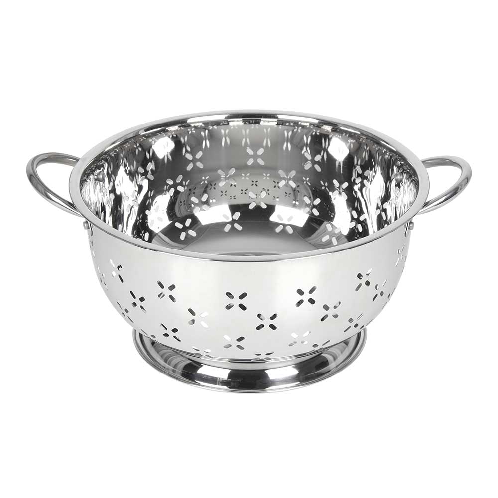 Lindys CC8 8 qt. Stainless Steel Colander - Silver