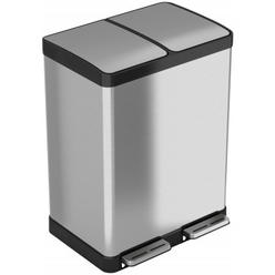 iTouchless 16 Gallon Dual Step Trash Can & Recycle, Stainless Steel Lid and Bin Body with Handle, Includes 2 x 8 Gallon (30L)
