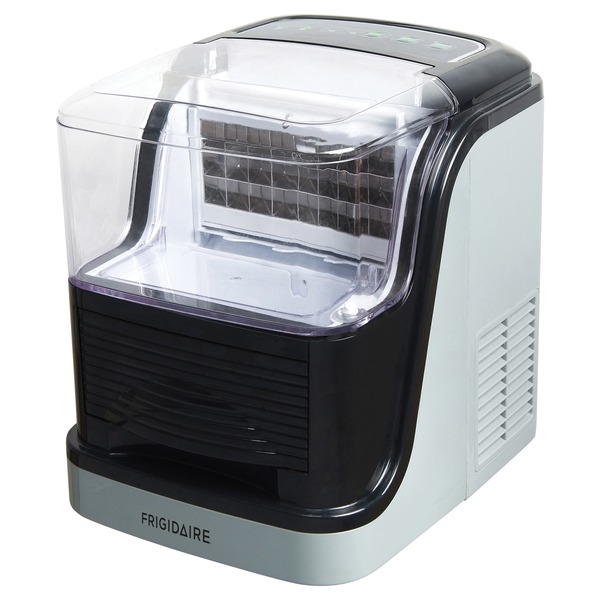 Frigidaire EFIC229-VCM 33 lbs Square Clear Cube Compact Ice Maker, Black