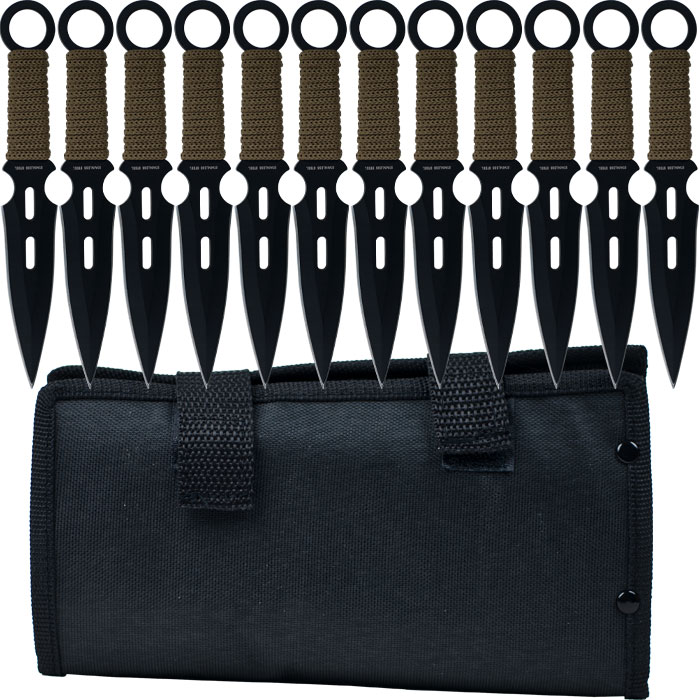 Trademark Global Whetstone CutleryT S-Force Kunai 12-set Throwing knives