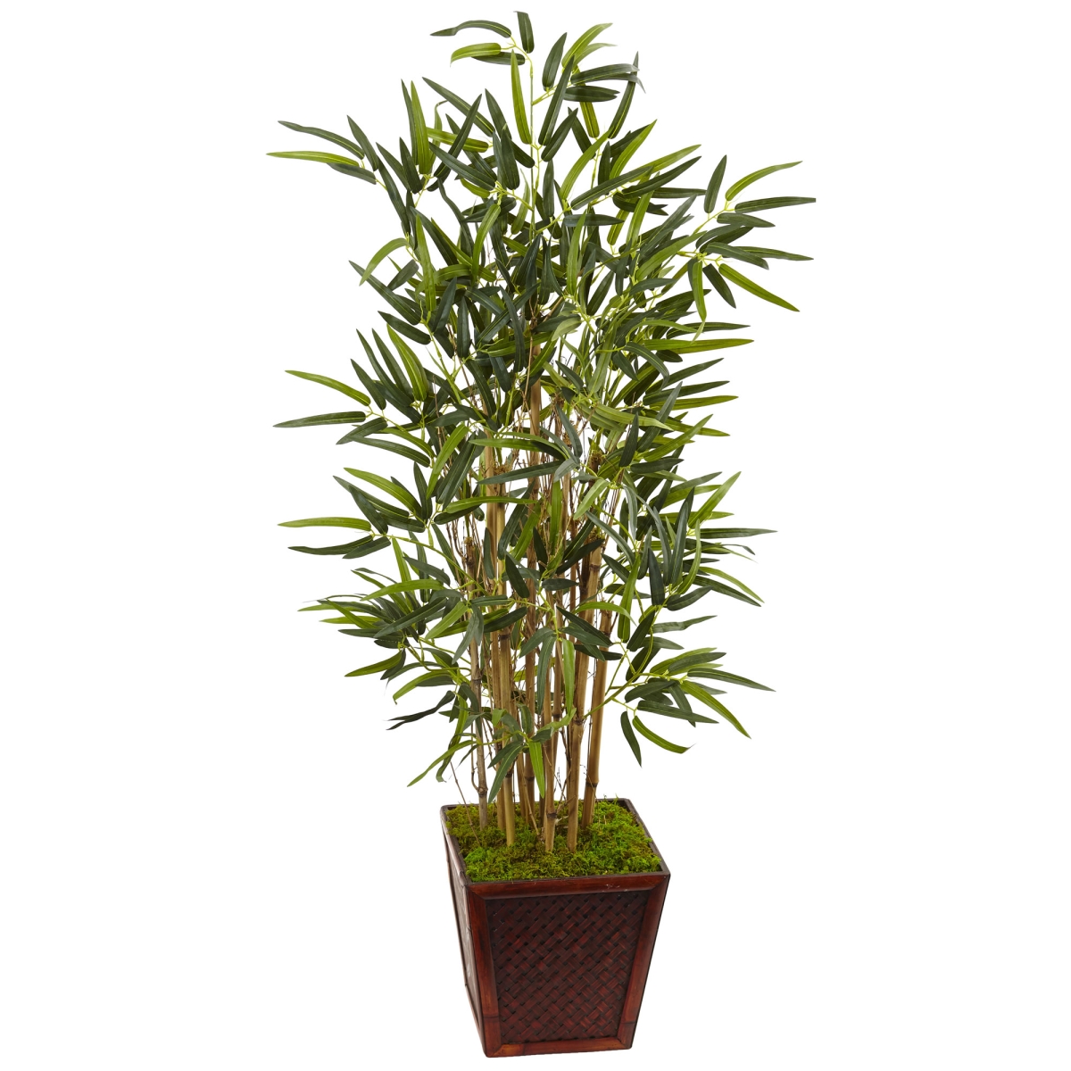 Nearly Natural 5803 4 ft. Artificial Bamboo Tree in Bamboo Square