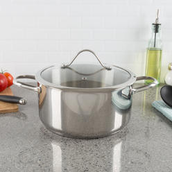 Classic Cuisine 82-KIT1050 6 qt Stainless Steel Stock Pot with Lid
