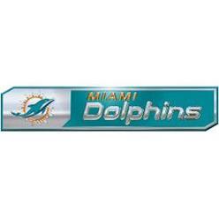 Team ProMark FANMATS NFL - Miami Dolphins 2 Piece Heavy Duty Alumnium Truck Emblem Set, Teal, 1.75" x 8"