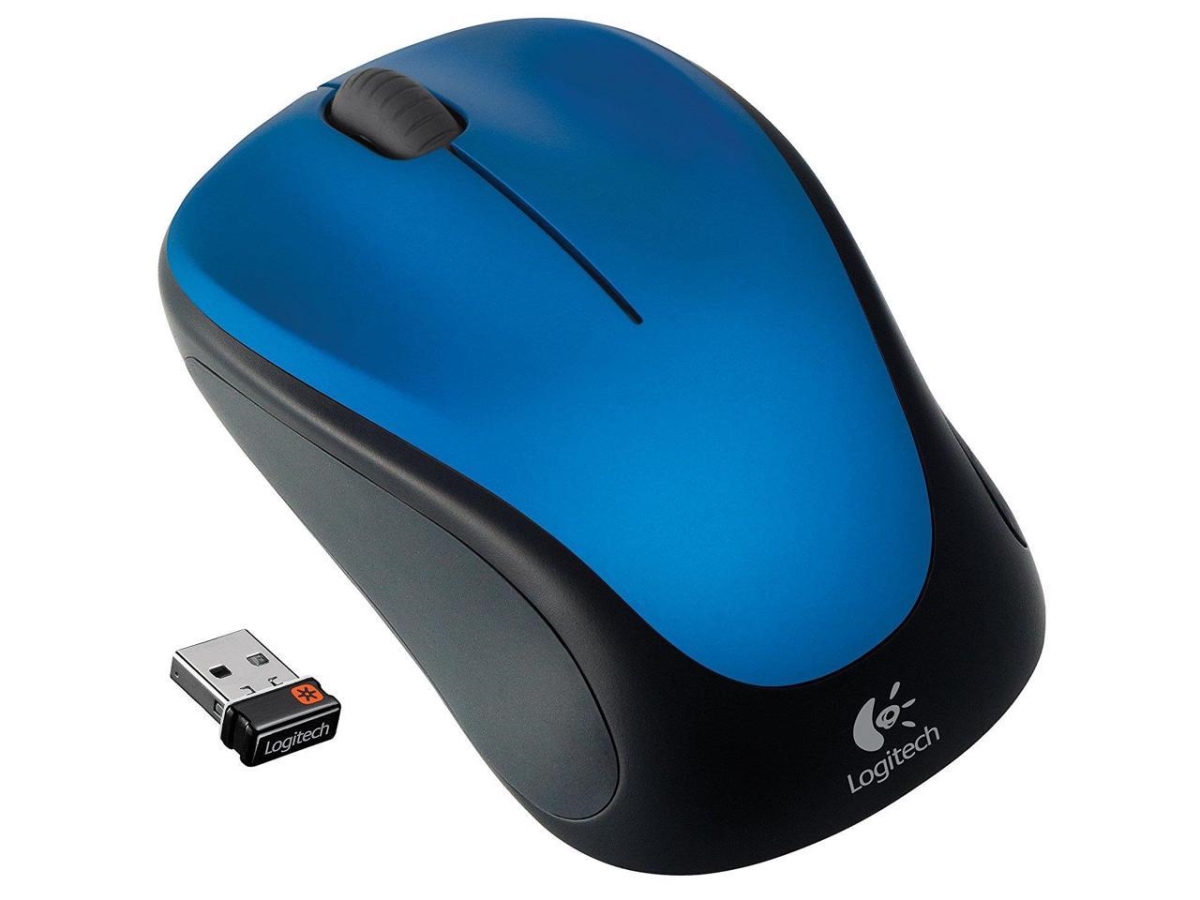 Photo 1 of Logitech  M317 High-Definition Tracking Wireless Optical Mouse, Steel Blue