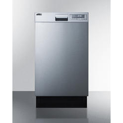 Summit Appliance DW18SS4 18 x 34.25 in. Wide Built-in Dishwasher, Stainless Steel